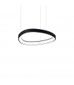 Suspension LED intégré Gemini 1 ampoule Métal,plastique Noir