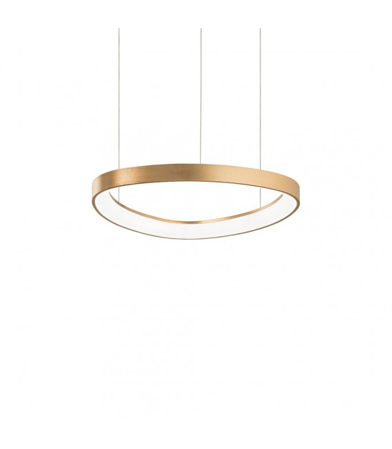 Sospensione LED integrata Gemini 1 lampadina Metallo, plastica Ottone
