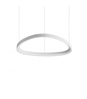 Suspensión LED integrada Gemini 1 bombilla Metal, plástico blanco