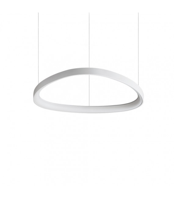 Suspensión LED integrada Gemini 1 bombilla Metal, plástico blanco