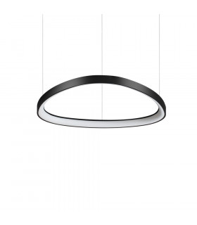 Sospensione LED integrata Gemini 1 lampadina Metallo, plastica Nero