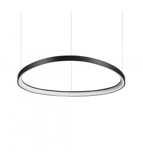 Sospensione LED integrata Gemini 1 lampadina Metallo, plastica Nero