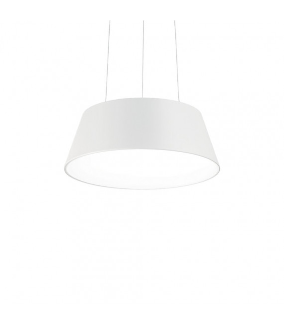 Colgante Cloe 1 bombilla Plástico, metal blanco