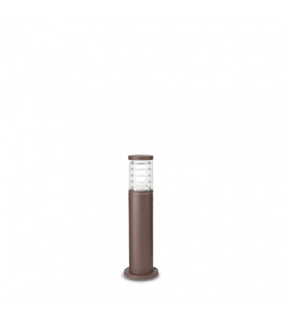 Bolardo de jardín Tronco Aluminio Café 1 bombilla 40,5cm