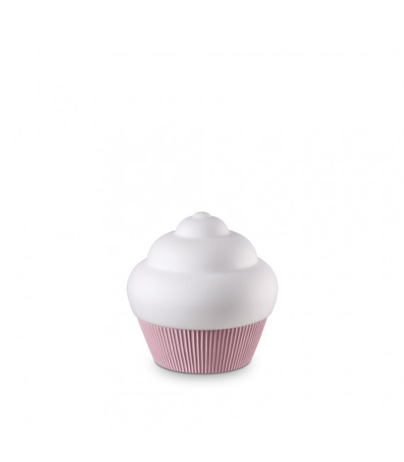 Lampada da tavolo Cupcake Resina Rosa 1 lampadina 21cm