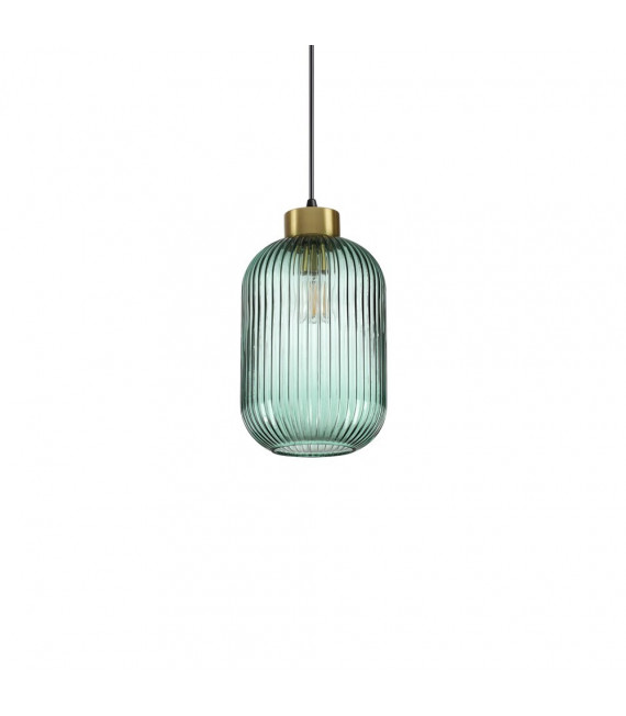 Design suspension Mint-1 Green glass 1 bulb 29.5cm