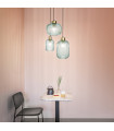 Design suspension Mint-1 Green glass 1 bulb 29.5cm