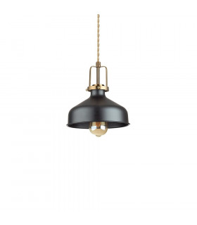 Eris-2 Pendelleuchte Schwarzes Metall 1 Birne 39cm
