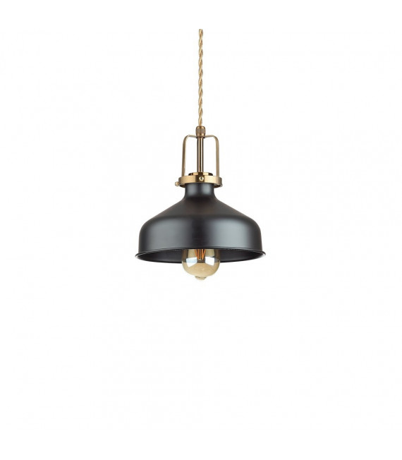 Eris-2 Pendelleuchte Schwarzes Metall 1 Birne 39cm