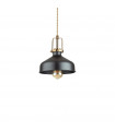 Eris-2 pendant lamp Black metal 1 bulb 39cm