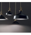Eris-3 Black metal pendant light 1 bulb 31cm