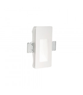 Wandeinbauleuchte Walky-2 Weißer Gips 1 Birne 16,6cm
