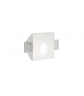 Wandeinbauleuchte Walky-3 Weißer Gips 1 Birne 10cm