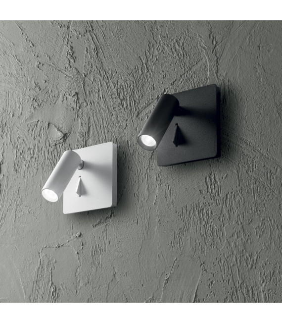 Wandleuchte mit Leselicht Lite White Metal 1 Birne 8,5cm