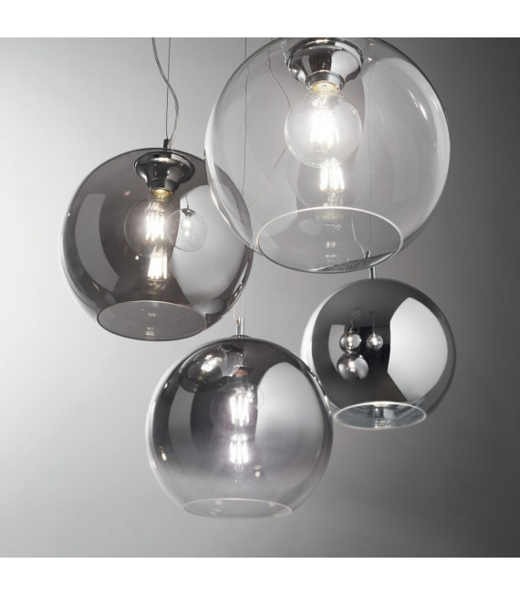 Suspension Nemo Métal Chrome 1 ampoule 45cm