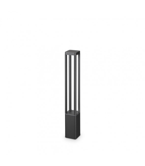 Bolardo de jardín Tifone Vidrio, metal, aluminio Antracita 1 bombilla 65,5cm