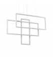 Suspension LED intégré Frame 1 ampoule Métal,aluminium blanc