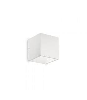 Aplique de jardín Rubik Metal aluminio blanco 1 bombilla 7cm