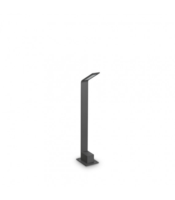 Agos garden bollard Metal, aluminum Anthracite 1 bulb 60cm