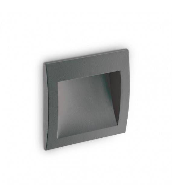 Garten-Wandeinbauleuchte Wire Glas, Metall, Aluminium Anthrazit 1 flammig 14cm