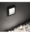 Recessed garden wall lamp Wire Glass, metal, aluminum Anthracite 1 bulb 9cm