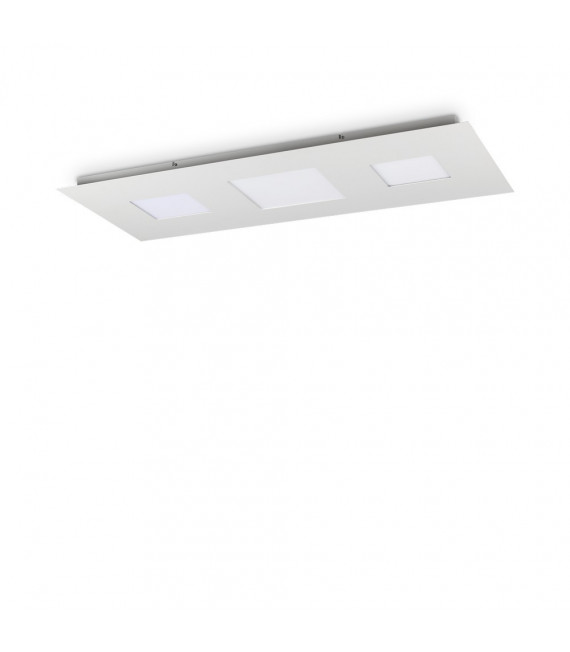 Plafón Relax Metal, aluminio blanco 1 bombilla 4cm