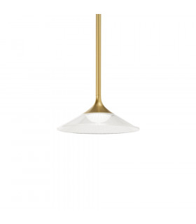 Lampada a sospensione Tristan 1 lampadina Metallo, alluminio Oro
