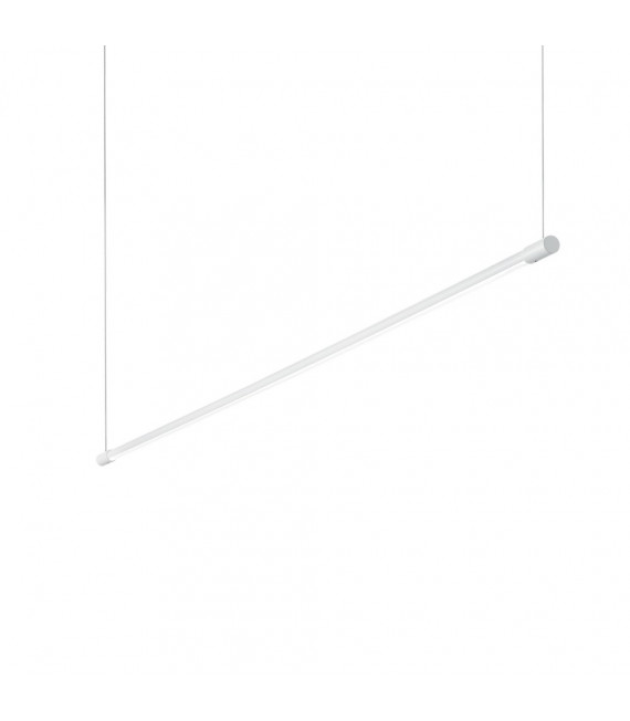 Sospensione LED integrata Yoko 1 lampadina Metallo, alluminio, plastica bianca