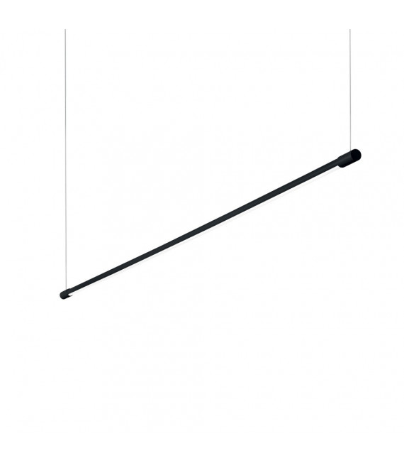 Integrated LED suspension Yoko 1 bulb Metal, aluminum, plastic Black