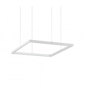 Oracle integrated LED suspension 1 bulb Metal, aluminium, white plastic