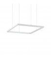 Oracle integrated LED suspension 1 bulb Metal, aluminium, white plastic