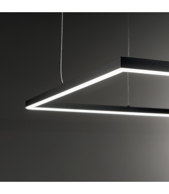 Sospensione LED integrata Oracle 1 lampadina Metallo, alluminio, plastica bianca