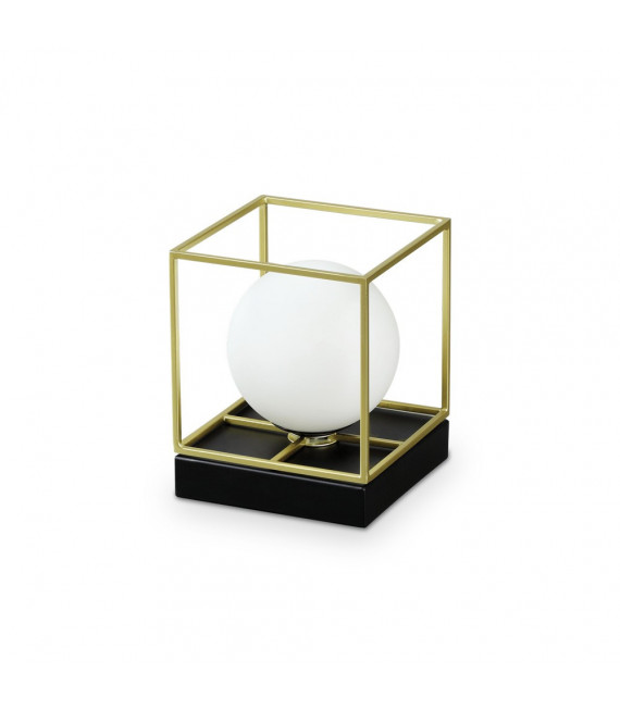 Lampada da tavolo Lingotto Vetro, metallo Ottone 1 lampadina 15cm