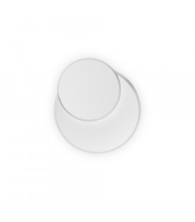 Wall light Pouche Glass, white metal 1 bulb 25cm