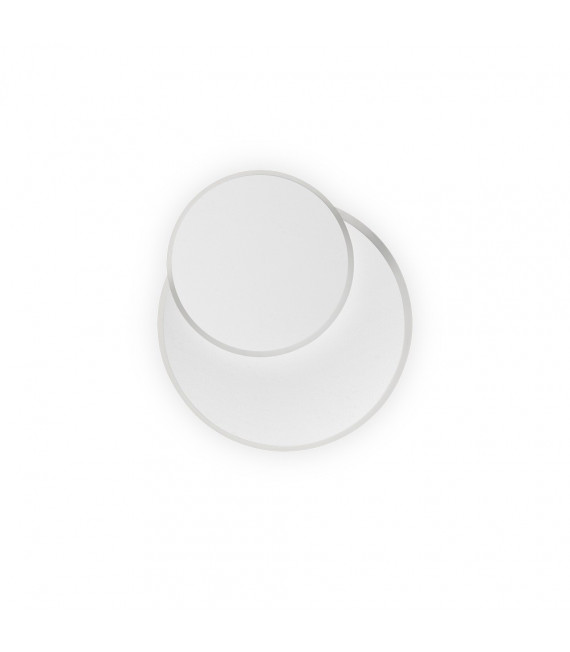 Applique murale Pouche Verre,métal blanc 1 ampoule 25cm