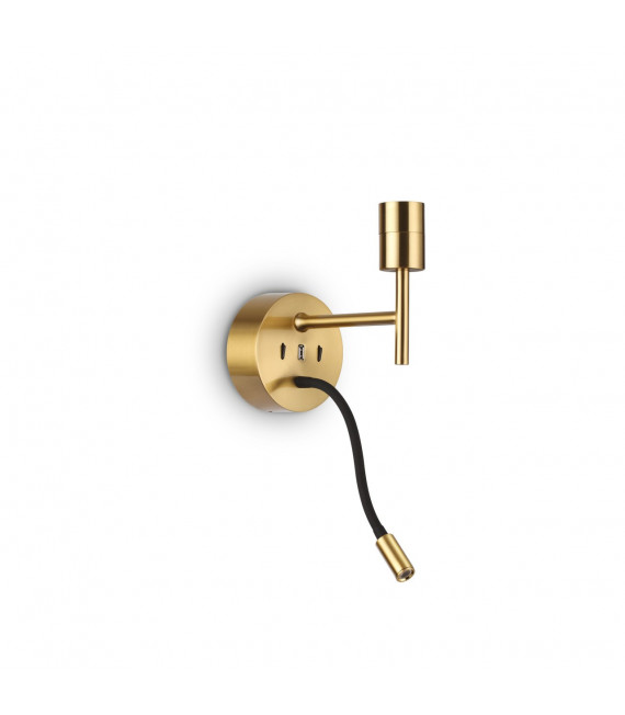 Applique avec liseuse Set Métal,aluminium Laiton 1+1 ampoules 20,5cm