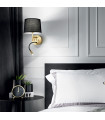 Wall lamp with reading light Set Metal, aluminum Brass 20.5 Cm