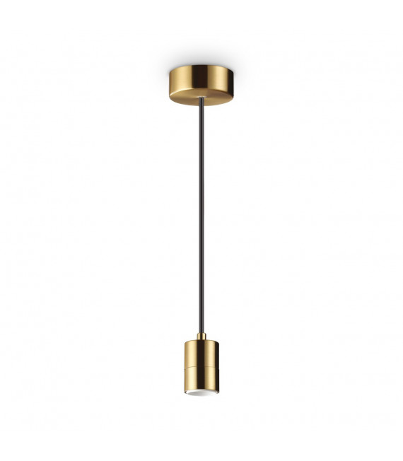Designer pendant lamp Set 1 bulb Metal, aluminum Brass