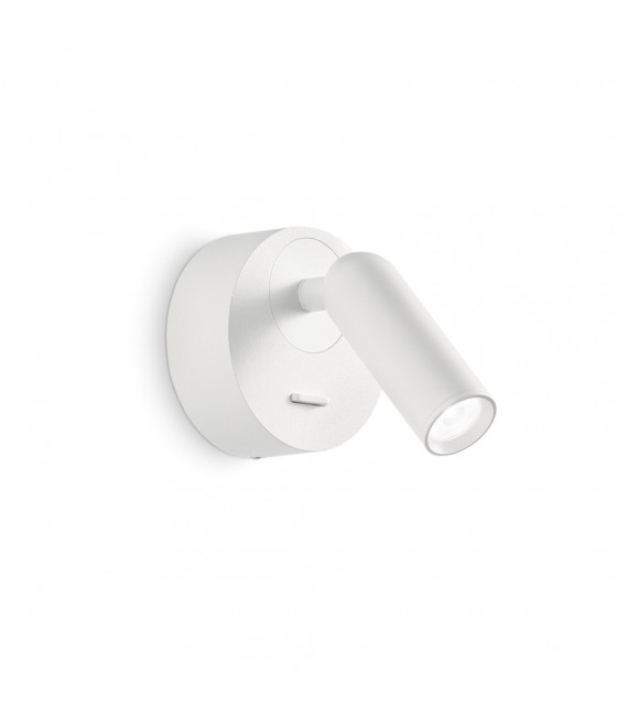 Lampada da parete con lampada da lettura Bean Glass, metallo bianco 1 lampadina 8,5cm