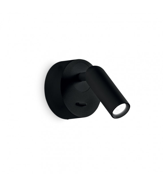 Wandleuchte mit Leselampe Bean Glass, schwarzes Metall 1 Glühbirne 8,5cm