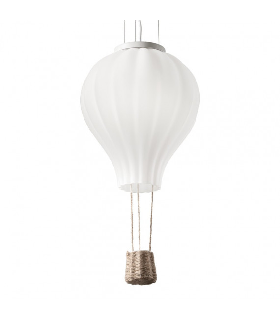 Ceiling light Dream 1 bulb Glass, white fabric