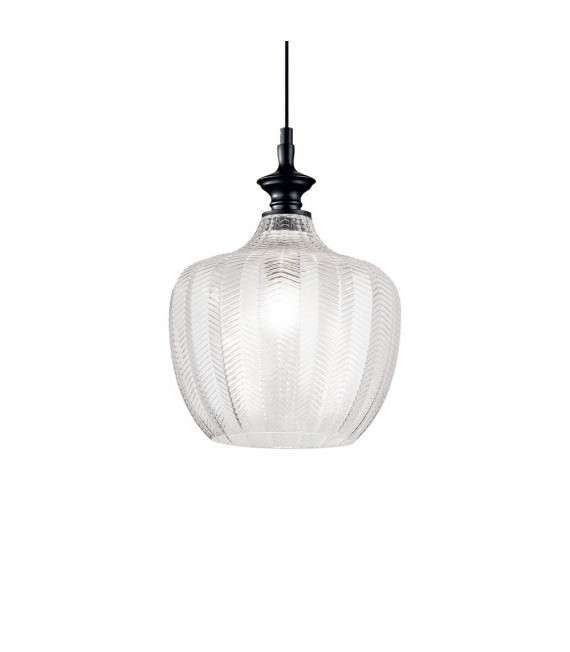 Pendant lamp Lord 1 bulb Glass, metal Transparent