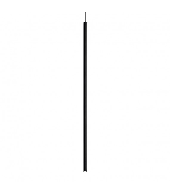 Sospensione di design Filo 1 lampadina Metallo, alluminio Nero