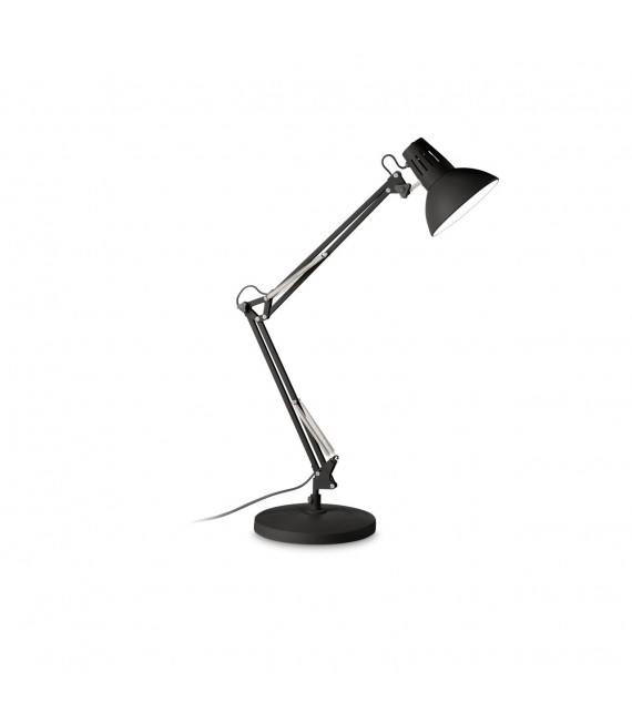 Tischlampe Wally Mattschwarzes Metall 1 Glühbirne 58cm
