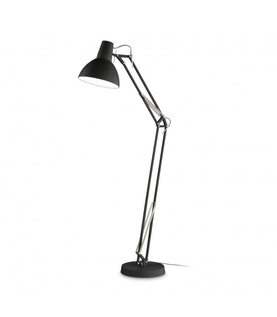 Wally desk lamp Matte black metal 1 bulb 160cm