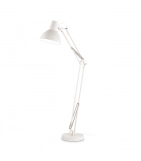Schreibtischlampe Wally Metall weiß matt 1 Glühbirne 160cm