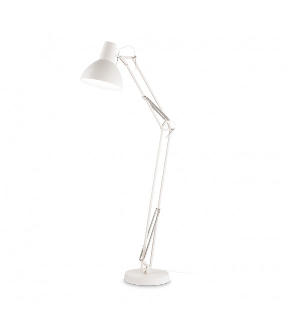 Wally desk lamp Matt white metal 1 bulb 160cm