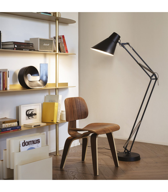 Sally desk lamp Matt black metal 1 bulb 160cm
