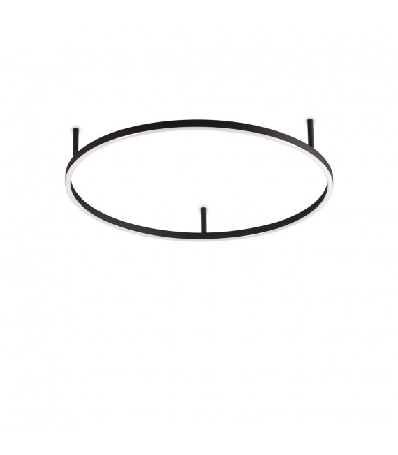Plafoniera LED integrata Oracle Metallo, alluminio Nero 1 lampadina 7cm