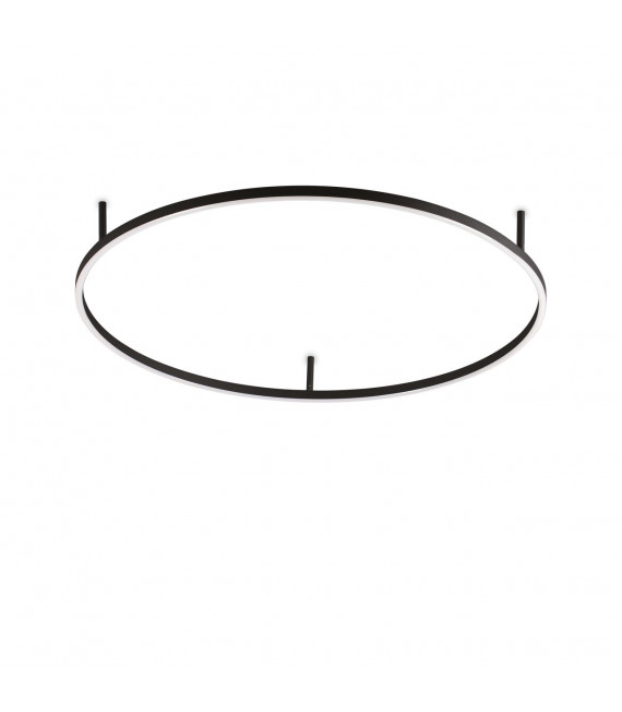 Plafón LED integrado Oracle Metal, aluminio Negro 1 bombilla 7cm